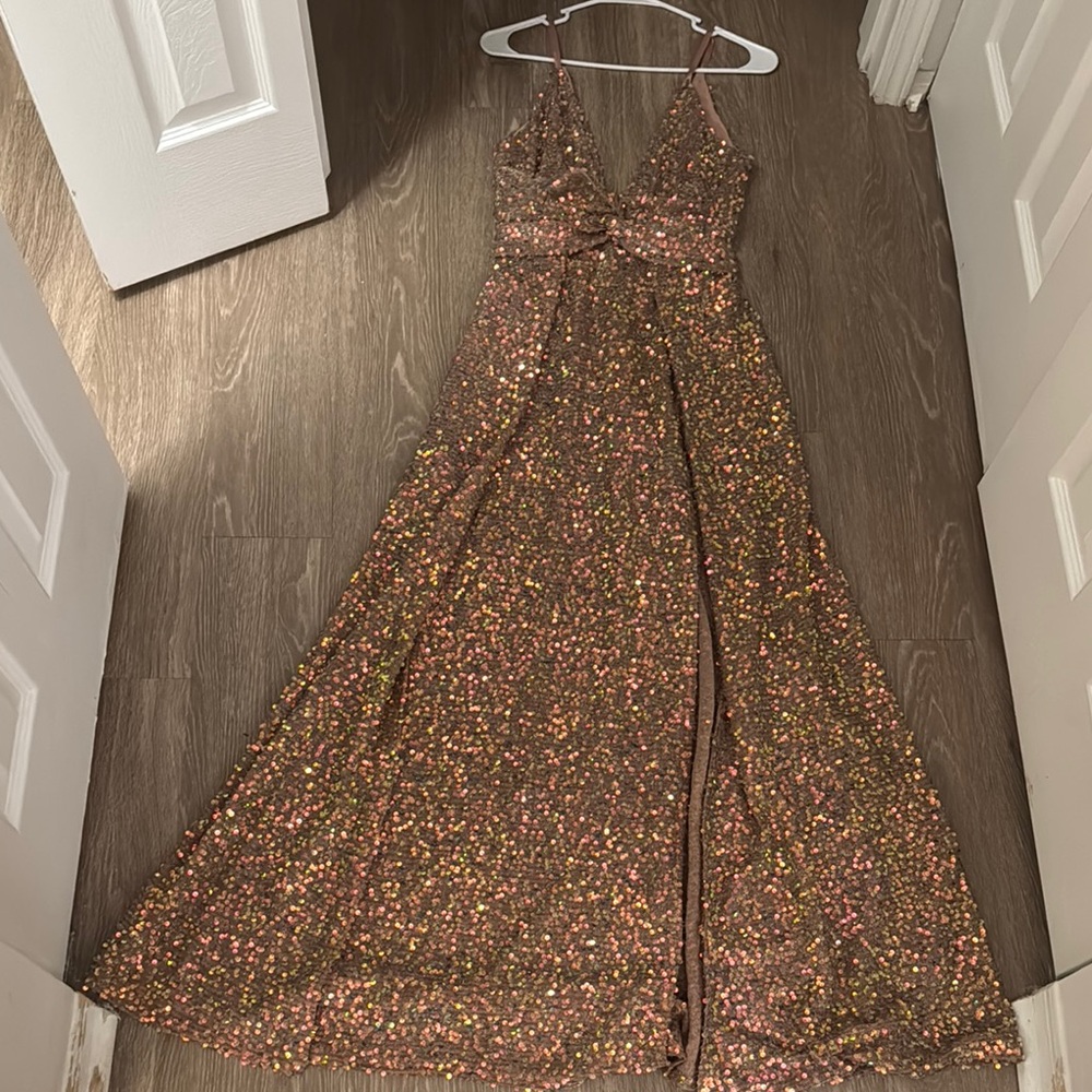 Sequin Evening Gown in Multicolor